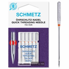 Agujas Schmetz oehrschlitz Enhebrado rápido Quick Threading